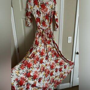 Long flowing floral dress